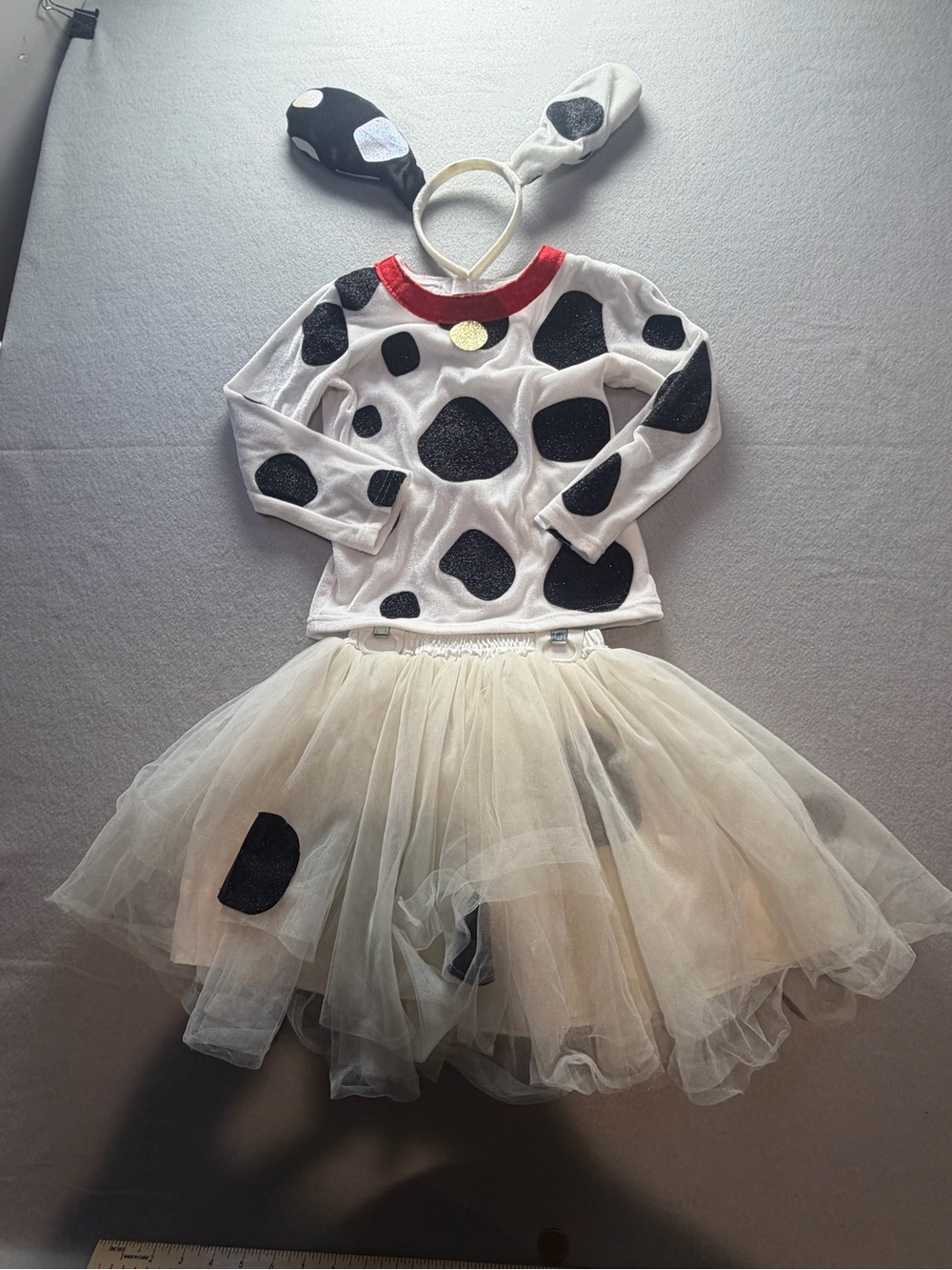 Pottery Barn Kids Dalmatian Tutu Dog Costume 3 Piece